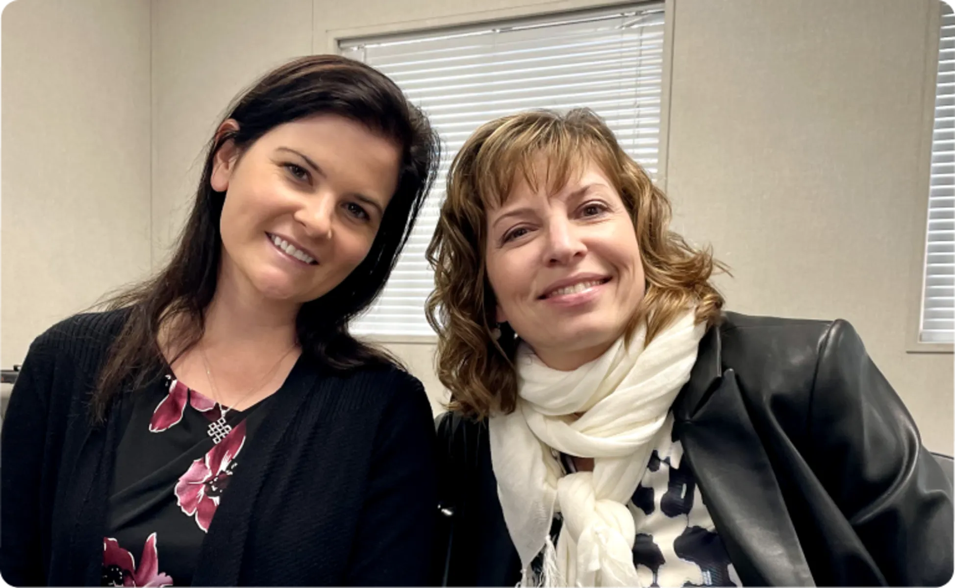 Kathy and April helping to judge the pitch competition